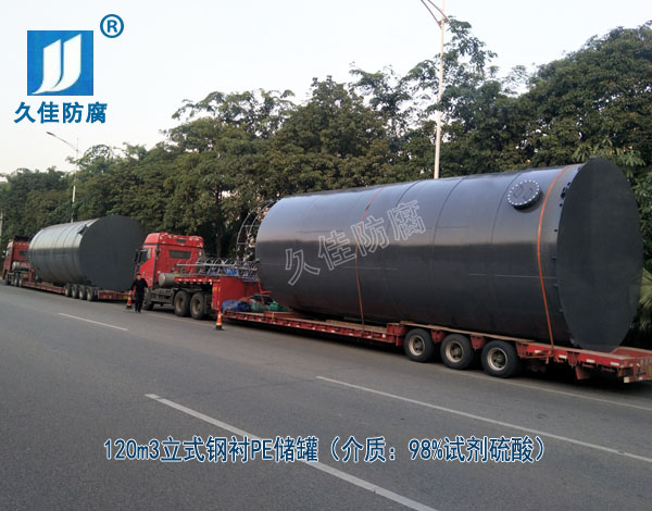 化工行業(yè)—江西贛州120m3試劑硫酸儲罐(鋼襯PE)項目案例